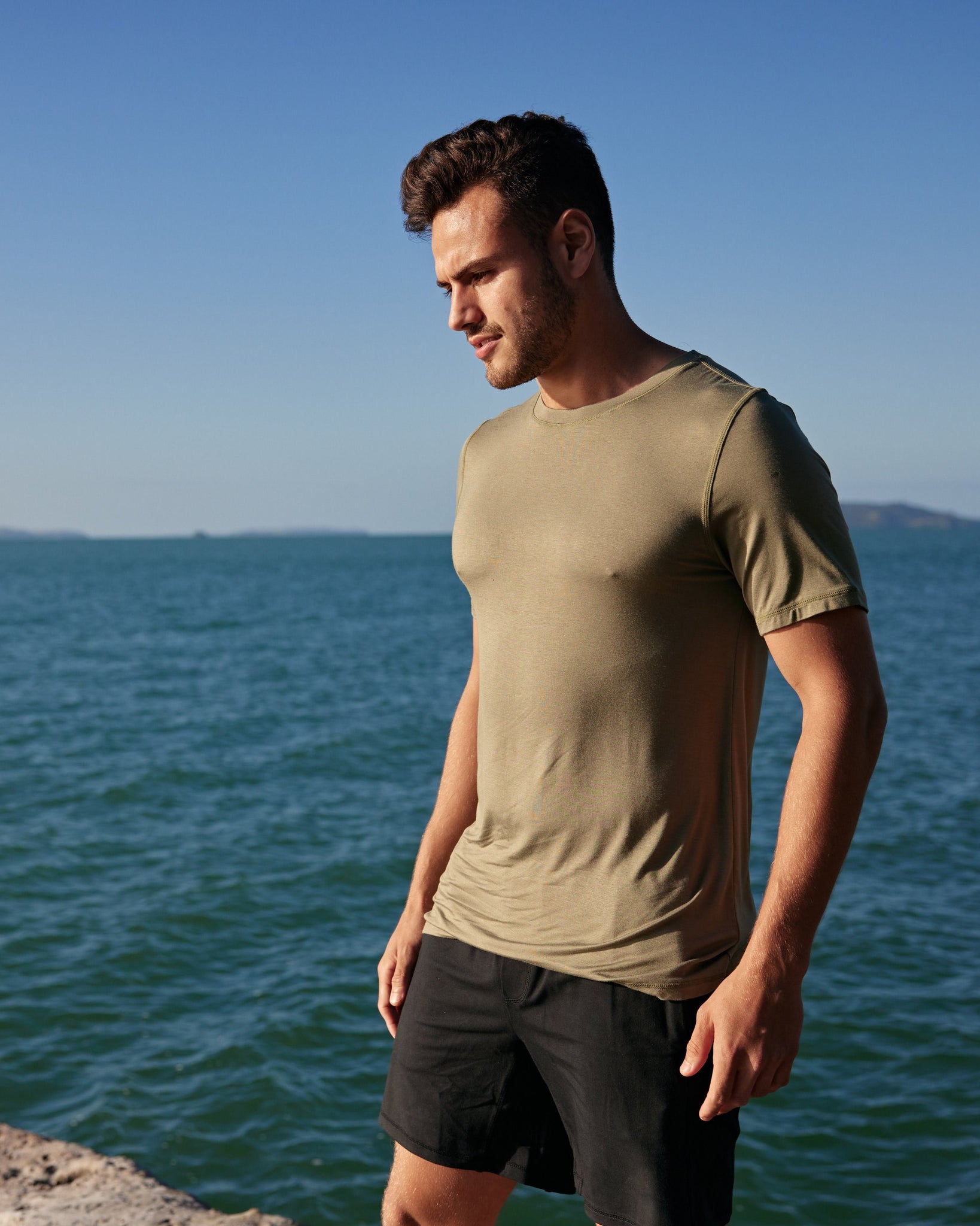 Piha Fitted T-Shirt | Lichen Green